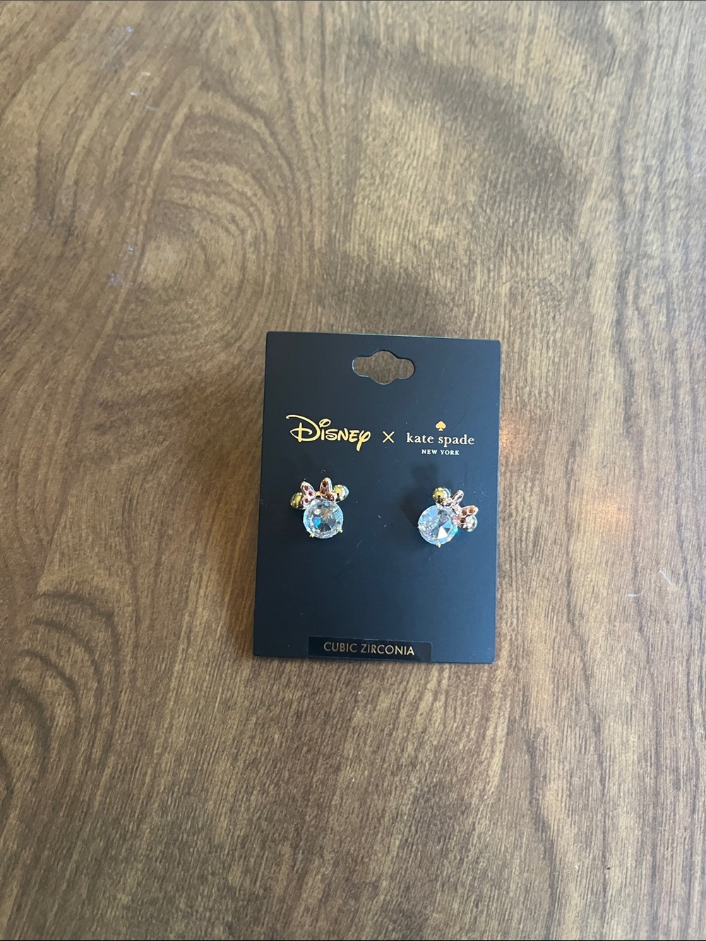 kate spade Crystal Mickey Stud Earrings - Clear, Gold, Pink